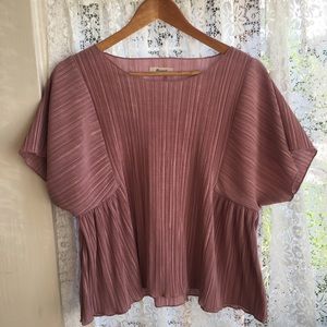 Mauve Madewell Micropleat Top Size Large